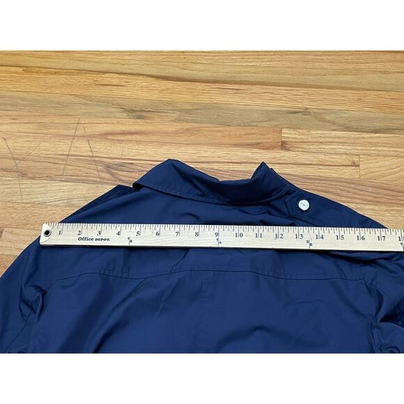 Lauren Ralph Lauren M Blue Jacket Poly Zip-Up Safari Military Utility Workwear - Picture 13 of 13